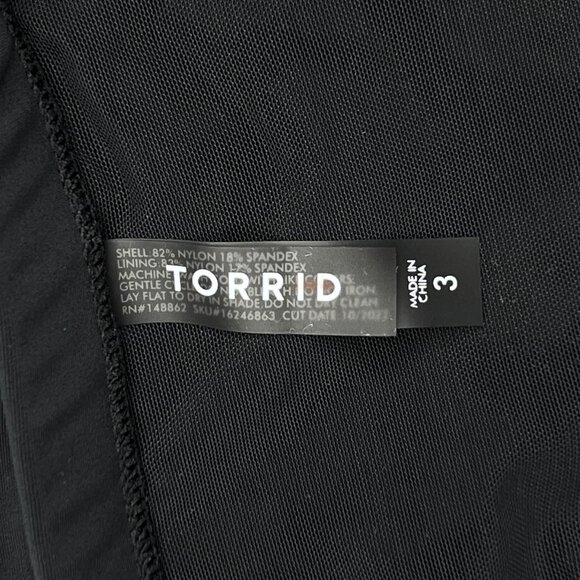 torrid High-Rise Short Ruched Swim Skirt With Brief Black Size 3 - NWOT - Picture 7 of 8